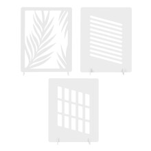 Photography Background Board Set - White PVC, 48x38x0.5cm