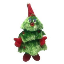 (Dance) 40cm Dancing Christmas Tree Plush Toy Battery Operated Xmas Party Home Decoration