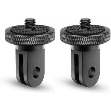 Tripod Adapter Camera Mount Accessory Aluminum Adapter Mounting Cameras To for Gopro Mount And Other Action Cameras (2 Pieces, Black)