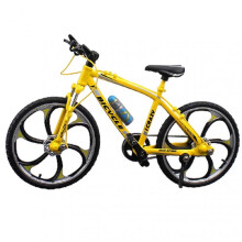 (Road Racing, Yellow) Mini Bicycle Model Toy Alloy Plastic Downhill Mountain Bike Toys Gifts For Boys