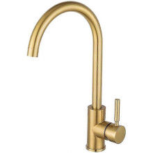 Golden Stainless Steel Kitchen Tap with High Spout, Kitchen Mixer Tap