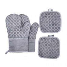 (4 pieces, Grey) 2/4 Piece Extra Long Oven Mitts Potholder Set Non-slip Anti-scalding Mitten Pad For Cooking Baking