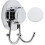 Thin Hook Hook Sticky Hook Towel Hook Clothes Hook Single Hook Stainless Steel Hook, Double Groove Silver 3