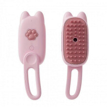 (Pink) Steamy Pet Cat Brush Electric Anti-Splashing Brush with Nano Steam Spray for Massage Pet Grooming Comb