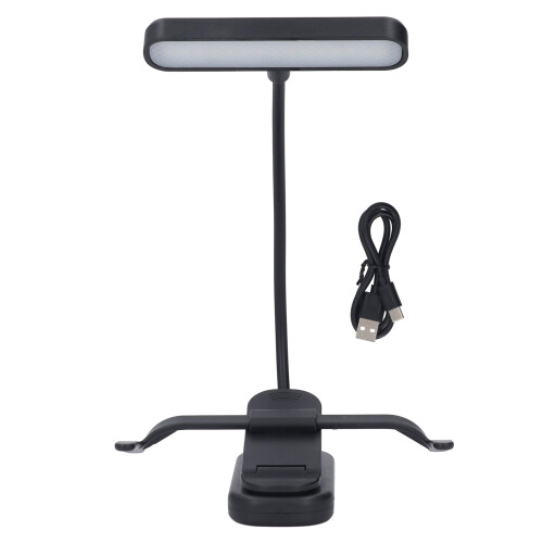 360 Adjustable LED Clip-On Piano Reading Light, Black, 300mAh 1