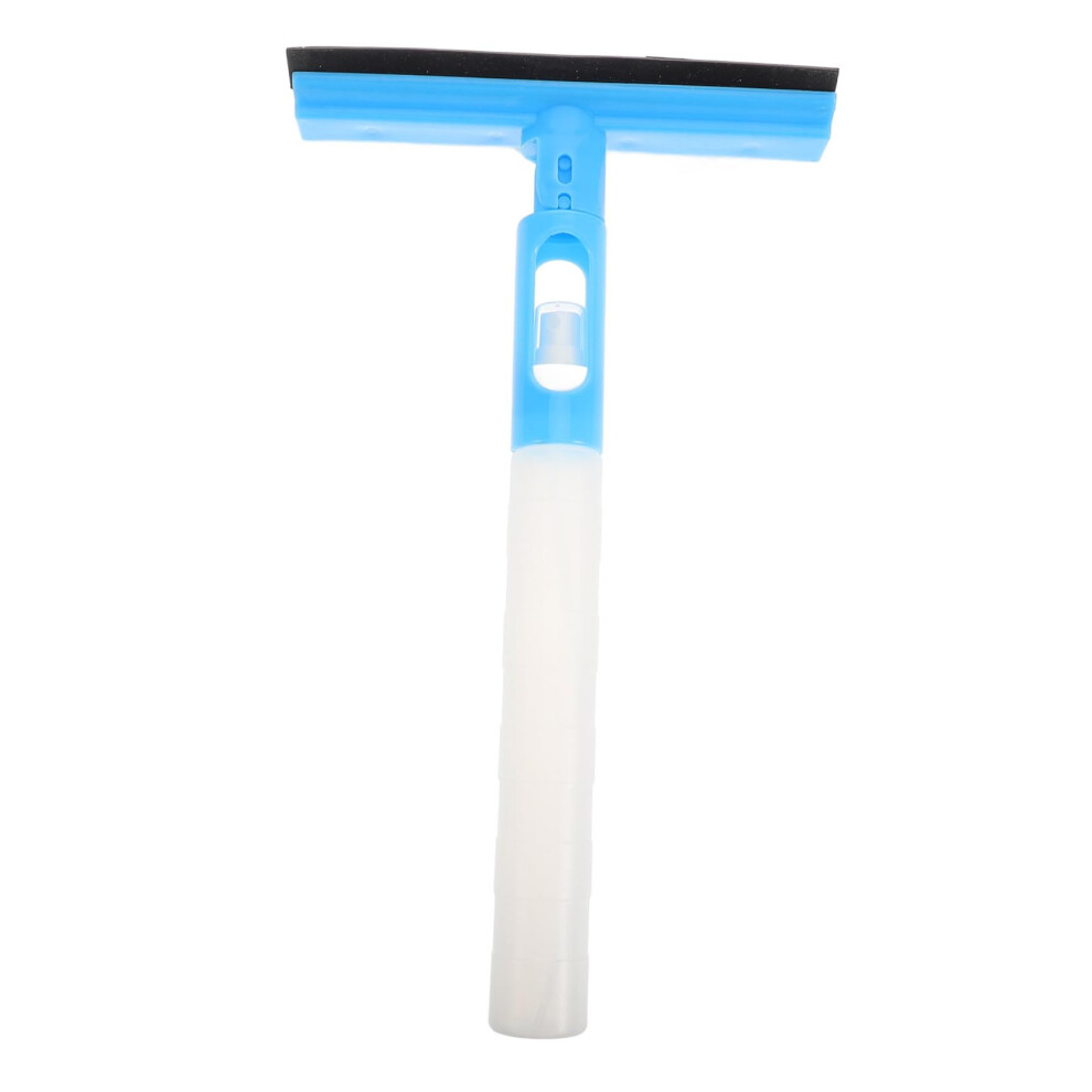 Multifunction Spray Squeegee Window Cleaner With Builtin Bottle And Brush For Car And Home Windows Blue 9105992445462