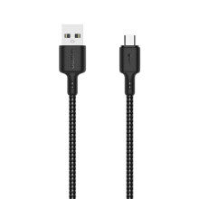 OCD-M29N 2.1A geflochtenes Micro-USB-Kabel 1.5m Schwarz