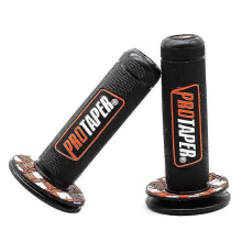 (Orange black) Motorcycle Handle Grips Motocross Protaper Grip Handlebar Dirt Pit Bike 7/8" Handlebar Rubber Gel Dual Density Mx Grips