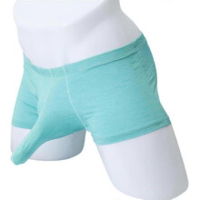 (L, Light Blue) Men Underwear Big Bue Pouch Boxer Shorts Able Trunks Briefs