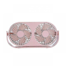 (PINK) Double Head Fan 360 Adjustable Usb Mini Aromatherapy Fan