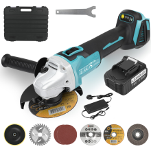 Cordless Angle Grinder, 9000 RPM with 5.5AH Lithium-Ion Battery and Charger for Cutting, Polishing, Grinding, Rust Removal