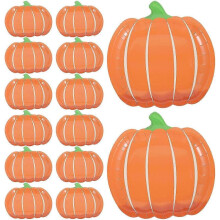 (18.5X18cm) 2025 25pcs Pumpkin Paper Plates Fall Disposable Plates Party Dinner Plates Halloween Decor