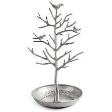 (Silver) Jewellery Display Stand Antique Birds Tree Earring Necklace Bracelets  Storage