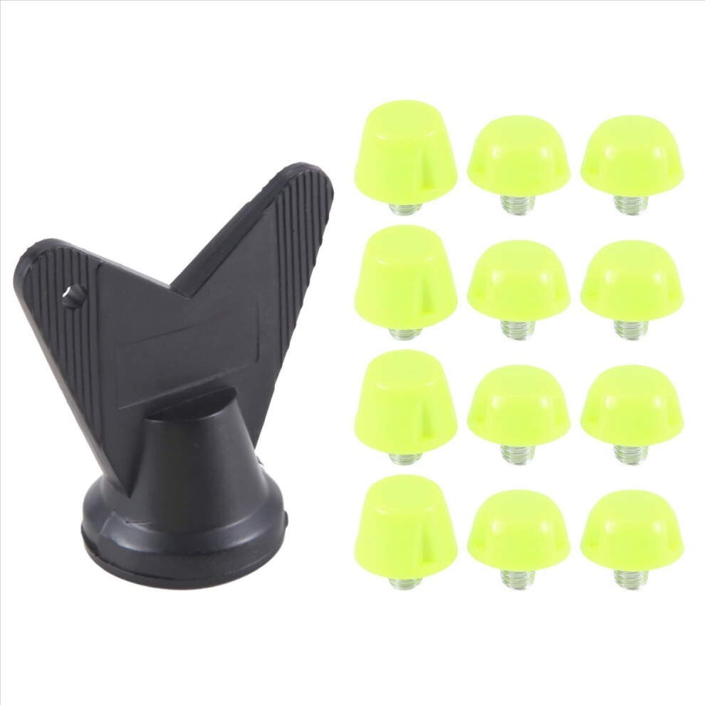12Pcs Football Shoe Spikes Soccer Boot Cleats M5 Threading Screw 7Mm 10Mm Anti Slip Replacement Studs Green 4851249027497