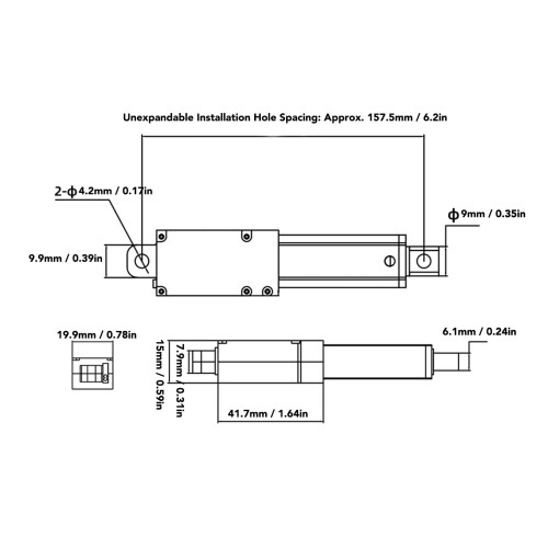 Mini Linear Actuator 20N Thrust 100mm Stroke DC24V Robot TV Sofa 1
