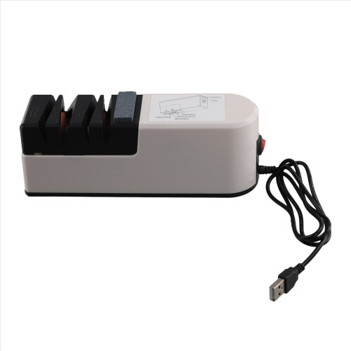 USB Fast Electric Knife Sharpener Automatic Adjustable 3 Stages for Knives Scissors Household 1