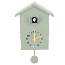 Adjustable Volume Control Cuckoo Clock Battery Powered Modern Cuckoo Clock Wall Mounted Charming Cuckoo Call Stylish Nordic Bird House Design Quiet An