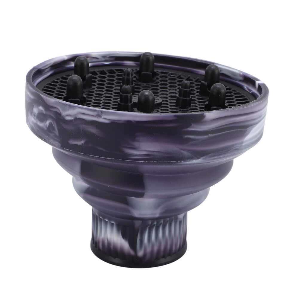 Black Foldable Hair Diffuser For 4-5Cm Dryer, Portable & Compact