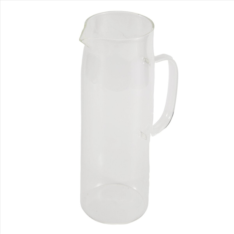 1.7L Glass Water Pitcher With Handle Bamboo Lid Heat Resistant Cold Hot Kettle Capacity Tea Juice Jug 4851755673201