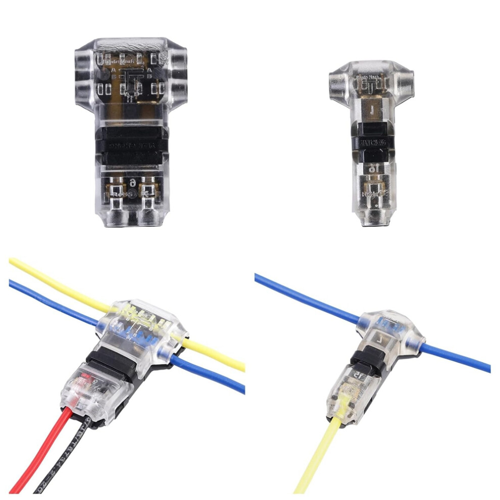T Tap Wire Connectors For 14-18 Awg Wires, No Stripping 3 Way Combo,Wire Splice 12 Pack 4851249032781