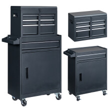 4 Drawers Tool Cabinet Steel Lock 330lb Instrument Storage Cart