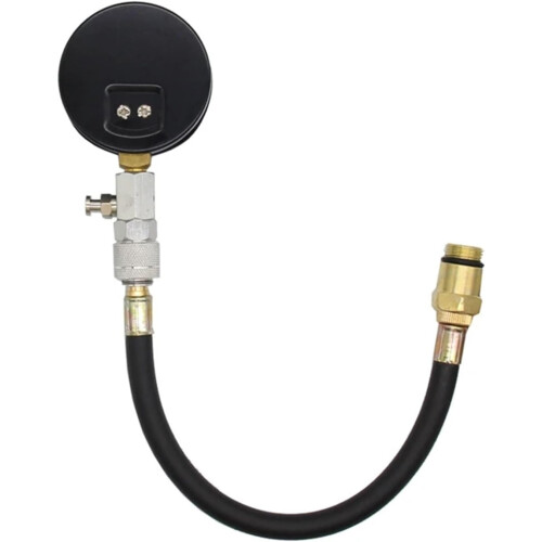 Engine Compression Tester 0300 PSI Range Kit With Car Digital Pressure Gauge And Adapter 2