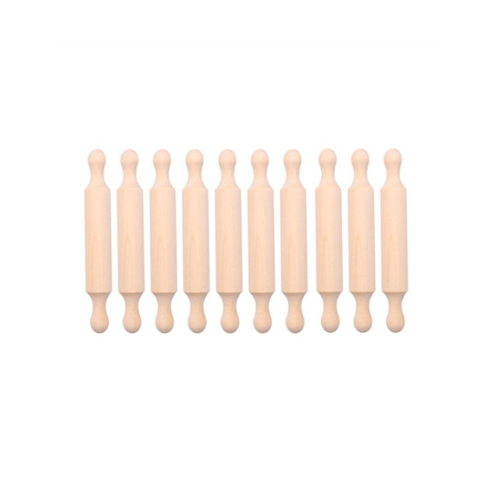 7In Wooden Mini Rolling Pin Long Kitchen Baking Small Dough For Children Fondant Pastry Pizza Crafting 10Pcs 4851755671078
