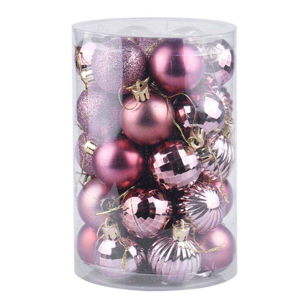 Shimmering Holiday Decoration Necessities, Shatterproof Material 4cm Plastic Baubles for Special Finishes Glossy, Perfect for Families with Children a