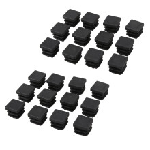 24 peças de tampas quadradas de plástico de 15 mm para tubos e canos.