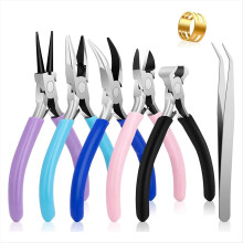 Conjunto de 5 Alicates para Joalheria. Kit de Ferramentas Essencial para Enrolamento de Arame, Reparos e Artesanato.