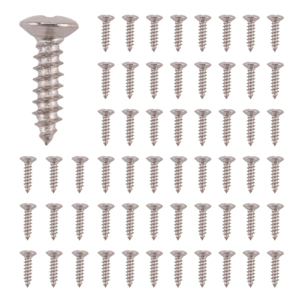100Pcs Guitar Pickguard Screws For Fender Strat/Tele Electric Bass Silver 4851755675243