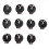 10pcs Black Round Button Battery Holder Case for CR2032 2016 2025 1