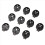 10pcs Black Round Button Battery Holder Case for CR2032 2016 2025 3