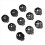 10pcs Black Round Button Battery Holder Case for CR2032 2016 2025 2