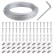 Kit com 100 peças de fio para pendurar quadros e espelhos, resistente e ideal para fotos, espelhos e obras de arte.