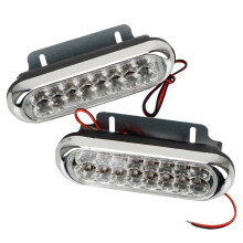 2 Stück Autolicht 16 LED Tagfahrlicht Nebelscheinwerfer Weiß DRL Lampe Universal