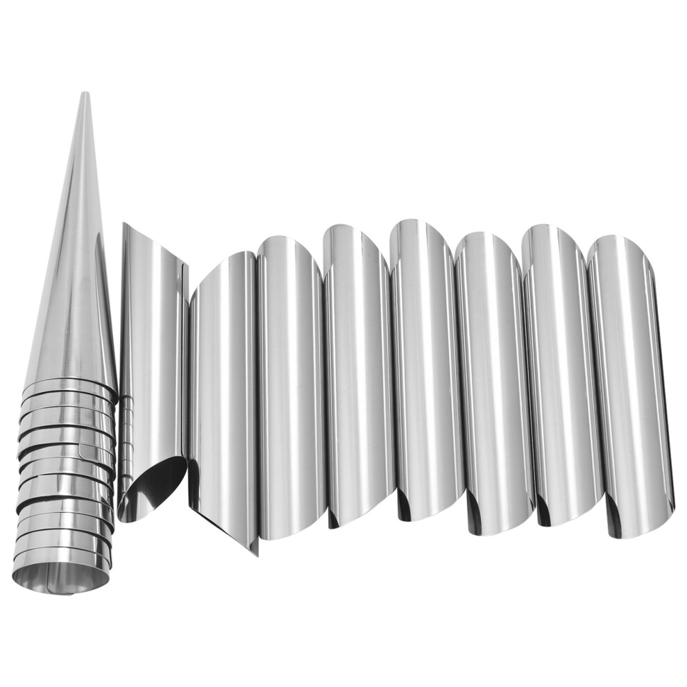 20 Pcs Horn Molds Stainless Steel Cone Tubular Shaped Mold For Cannoli Tubes Croissant ( Cone) Cream 4851755670422