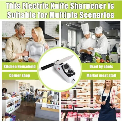 Electric Knife Sharpener,Knife Sharpener Tool,USB Sided for Quick Sharpening&Polishing with 5 Grindstone 1