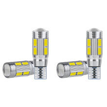 4 Stück W5W T10 12V 6000K 5630 10 SMD Auto-LED-Lampe Canbus Kennzeichenbeleuchtung Seitenblinker Superhellweiß