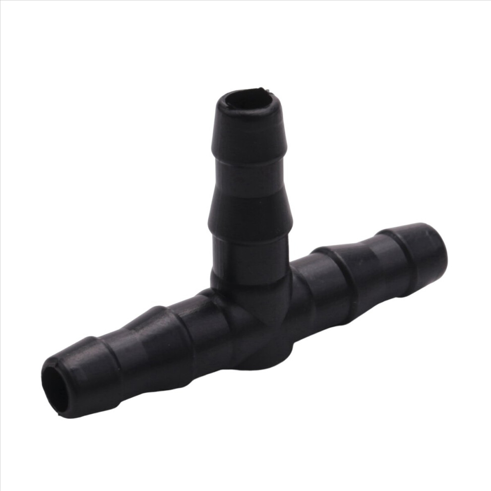 Drip Irrigation Barbed Connectors, Universal Tee Fittings 100Pcs, Fits 1/4 Inch Tubing (4/7Mm Pipe) 4851755670156