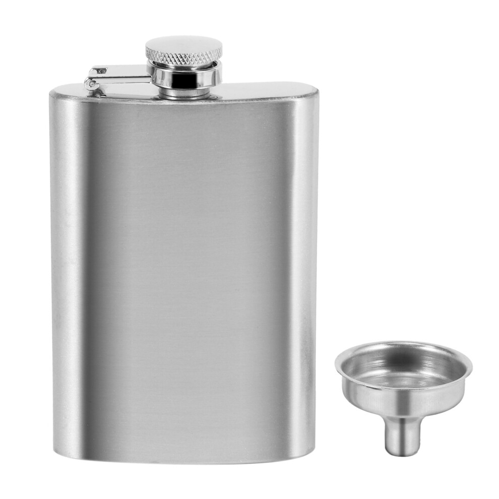 Hip Flask With Funnel, 4 Oz Stainless Steel Whiskey 100% Leak Proof, Portable Pocket For Liquor Men 4851249037854