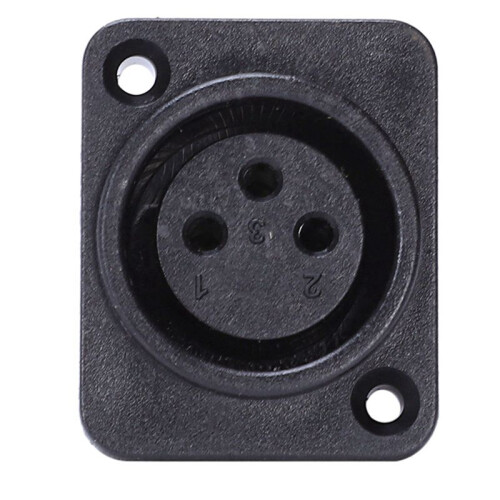 40Pcs Black XLR 3Pin Female Jack Panel Mount Chassis PCB Socket Connector 2