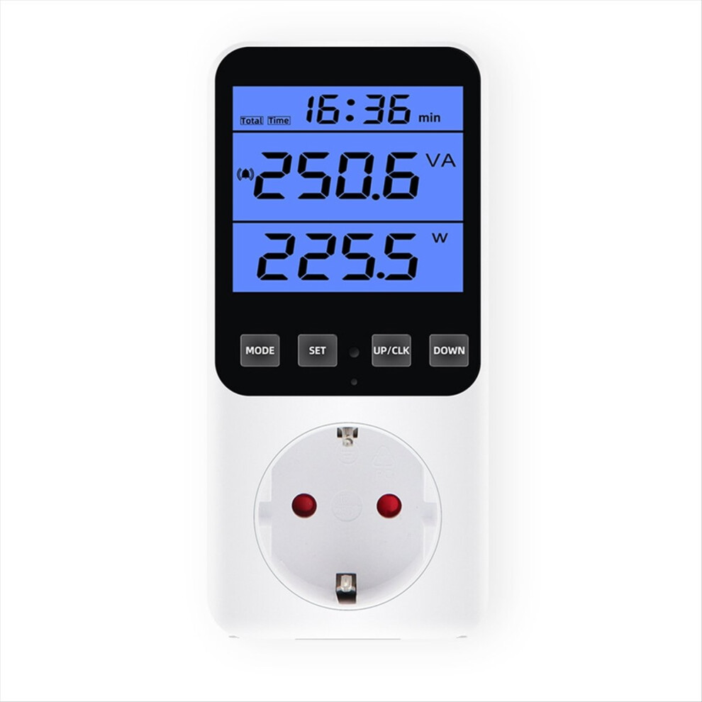 Eu Plug,Digital Energy Meter Wattmeter Socket Voltage Power Consumption Watt Ac230v Electricity Analyzer Monitor Tester 4851249039247