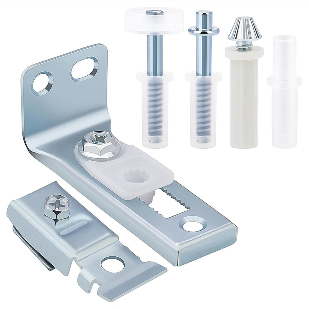 1 Set Bifold Door Hardware Repair Kit - Includes Top And Bottom Brackets, Pivots, Guide Wheel For Sliding Closet 4851249028593