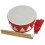 Conjunto de Caixa de Tambor Infantil de Madeira com 20 cm (8 polegadas) para Desenvolvimento do Ritmo - Brinquedo de Percussão para Crianças 4