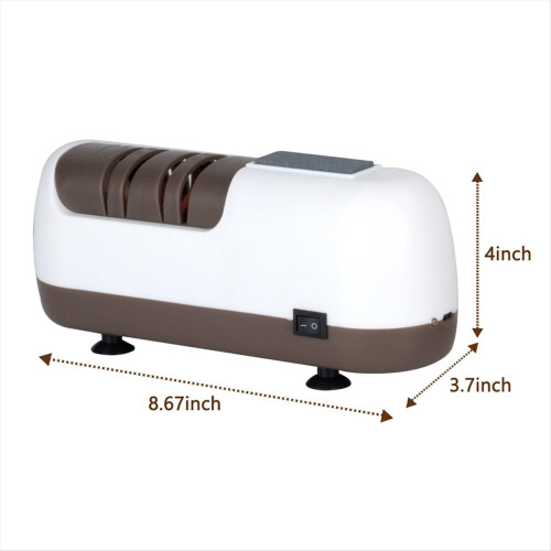 Electric Knife Sharpener, Cordless Professional 2Stage Sharpening Diamond with Suction Base Top Grinder Quick 1