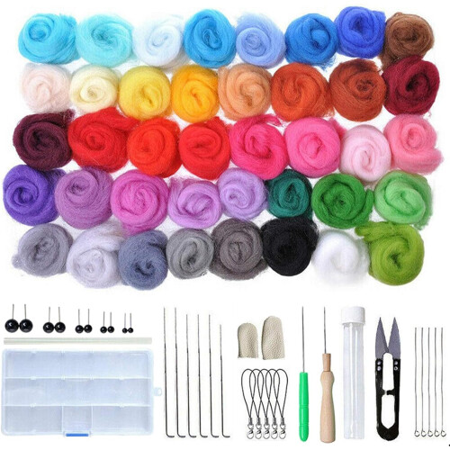 Βελονωτή πλέξη, μαλλί Merino Roving για χειροτεχνία, 40 διαφορετικά χρώματα, ατομικά