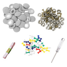 Kit de réparation de garniture de toit (60 pièces) pour camion/voiture (gris) : vis à boucle sans colle, fixation facile.