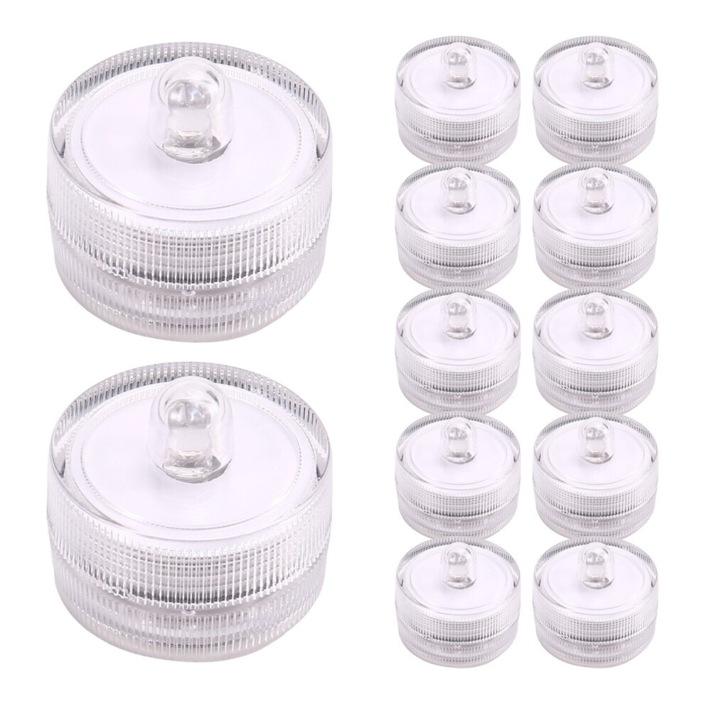 12Pcs Submersible Led Waterproof Flameless Candle Tea S,Underwater Battery Operated Seasonal Festival Light/Purple 4851249056961