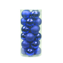 Boules décoratives suspendues, pré-enfilées, incassables, à paillettes mates, pour Noël, mariages et anniversaires, 24 pièces, 6 cm, en